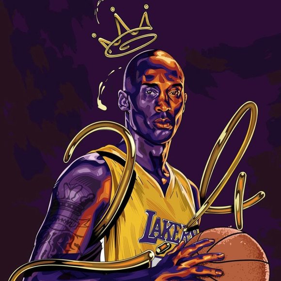 30" x 40" Limited Edition (1 of 2) Kobe Bryant Digital Print by Troydel Wallace - Picture 1 of 1
